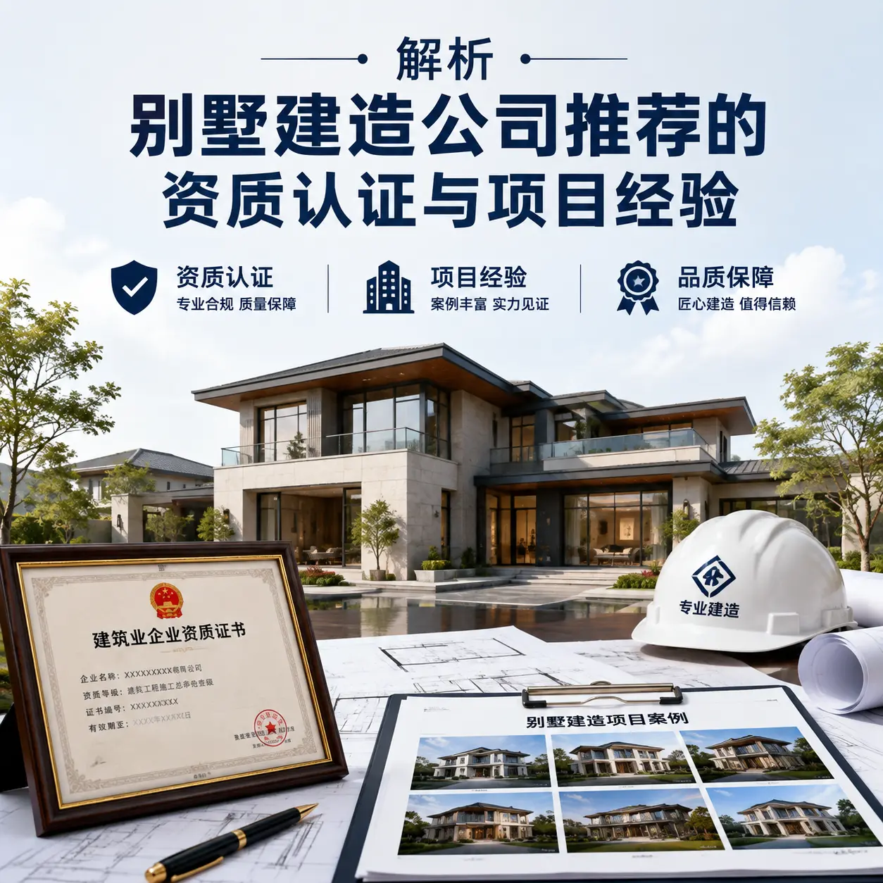 解析 镇宁 别墅建造公司推荐的资质认证与项目经验