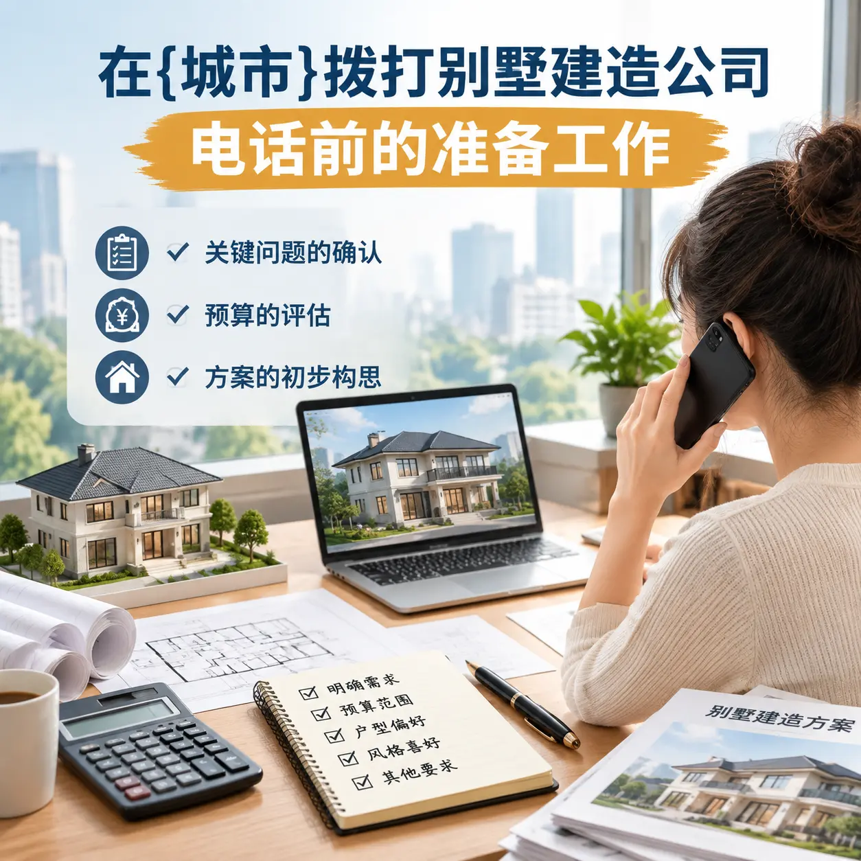 在镇宁拨打别墅建造公司电话前的准备工作