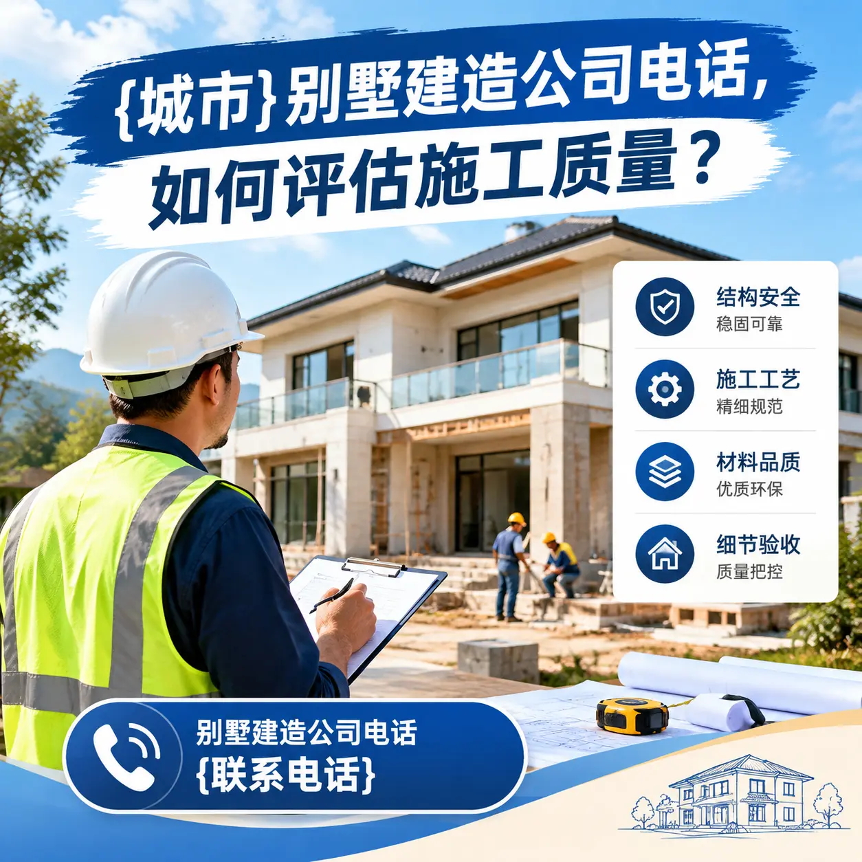 镇宁别墅建造公司电话,如何评估施工质量?