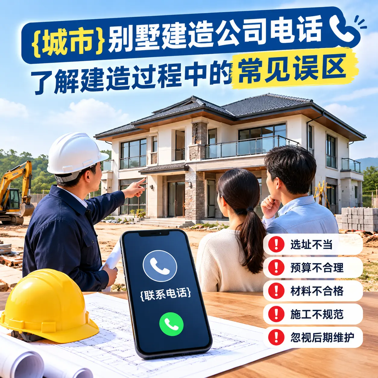 镇宁别墅建造公司电话,了解建造过程中的常见误区